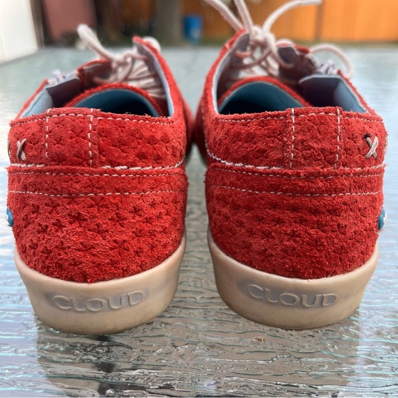Cloud Adeline Aika Red Suede Lace/Zip Up Sneakers - Picture 8 of 16